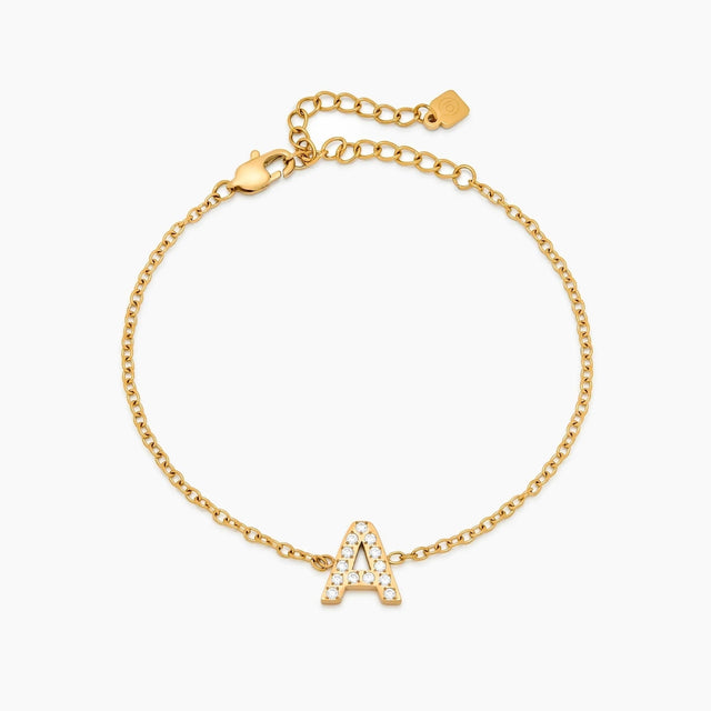 Pavé Bracelet with Initial