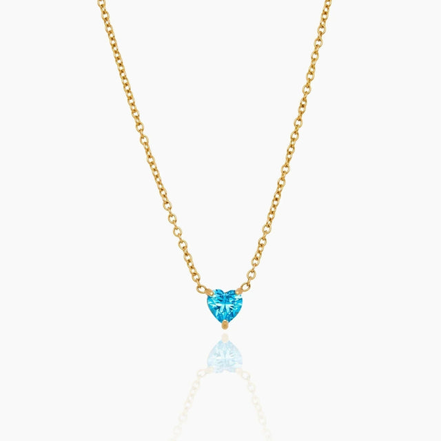 Heart Birthstone Necklace