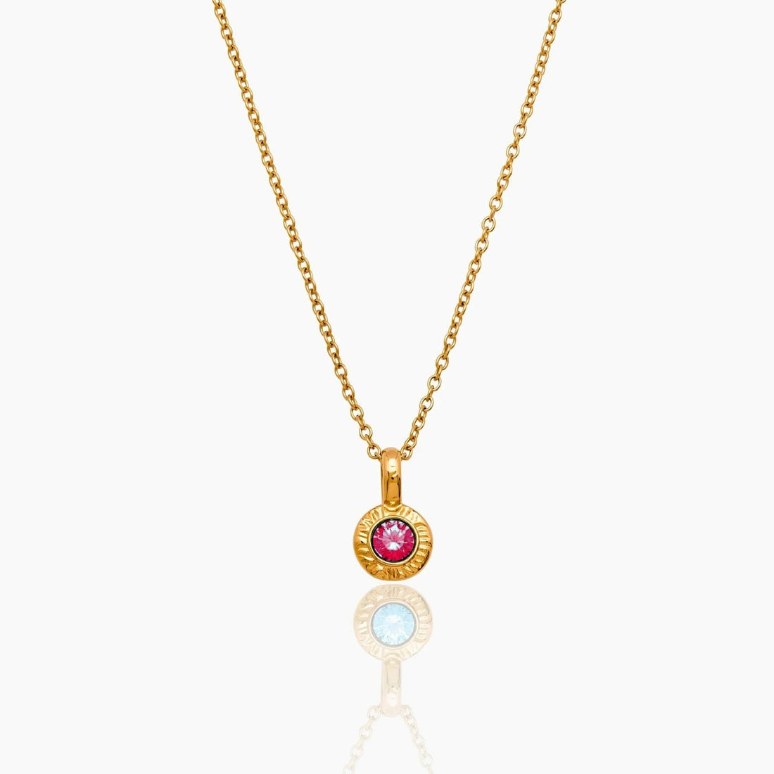 Necklace with Crushed Birthstone Pendant