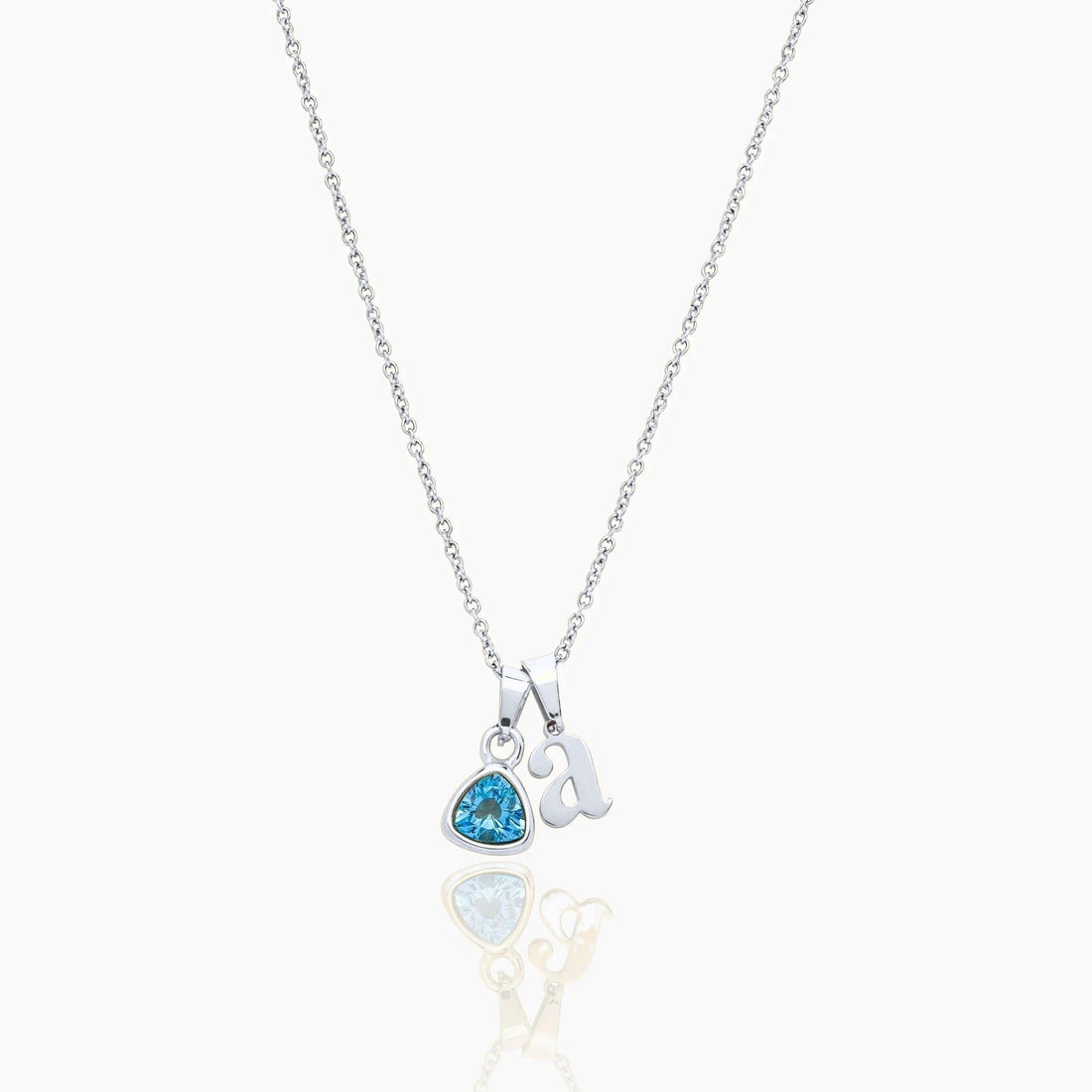 By Heart Initial and Birthstone Necklace