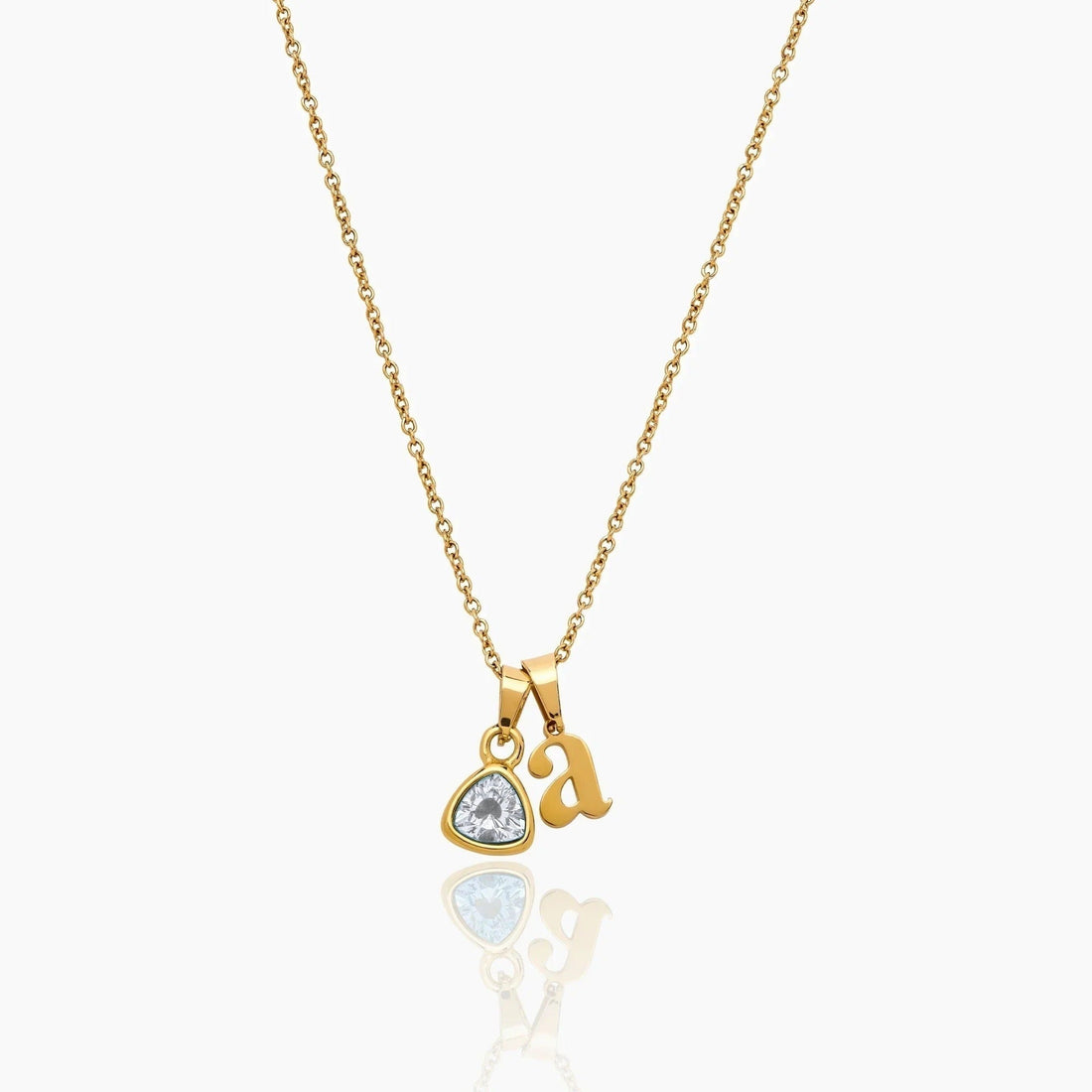 By Heart Initial and Birthstone Necklace
