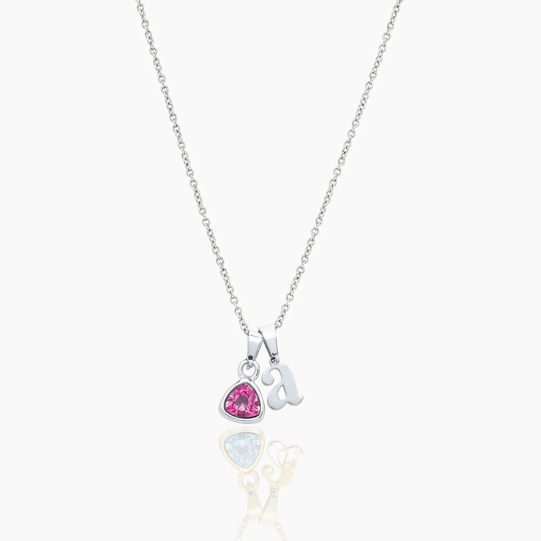 By Heart Initial and Birthstone Necklace