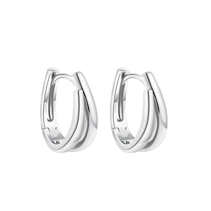 Two-Tone Double Huggie Earrings