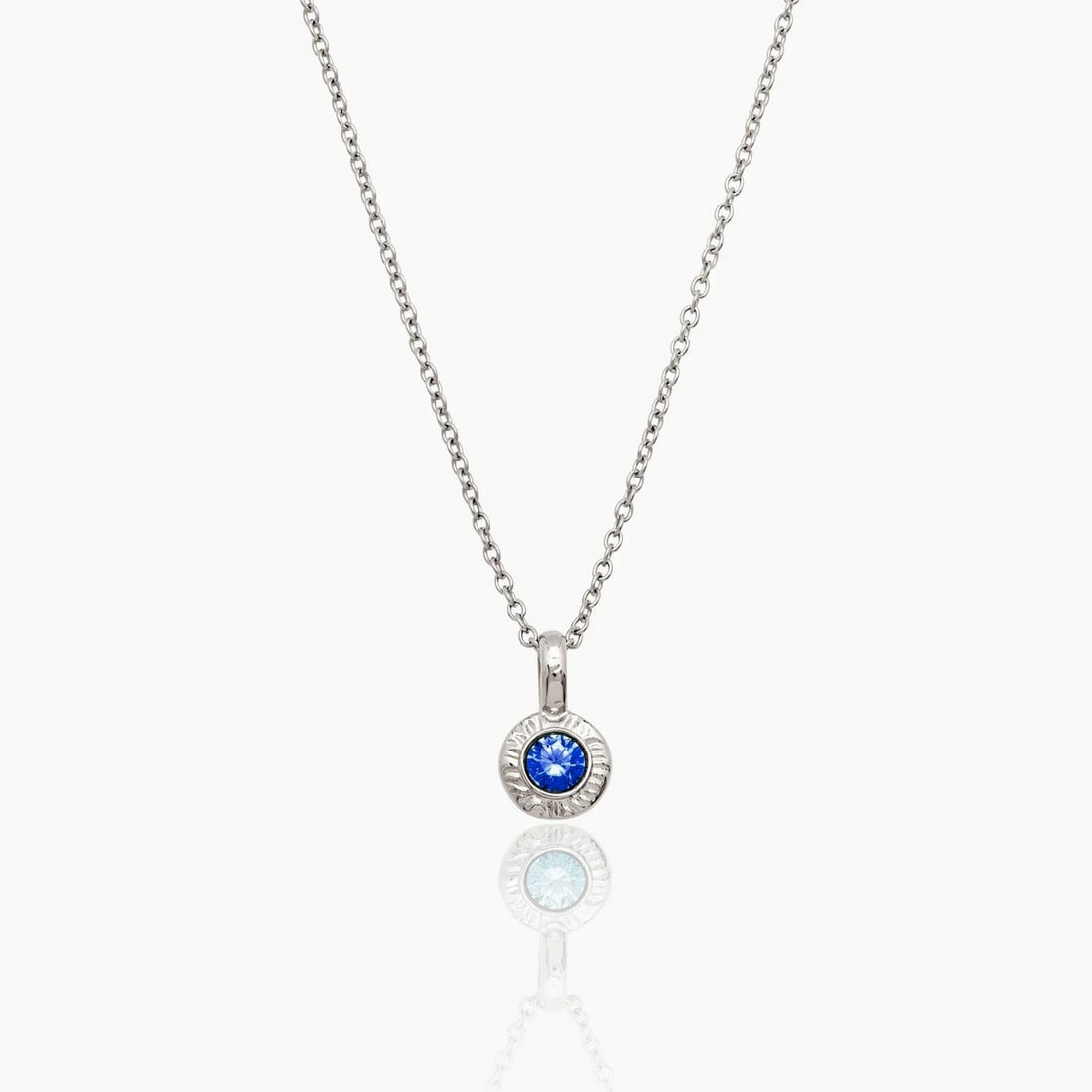 Necklace with Crushed Birthstone Pendant