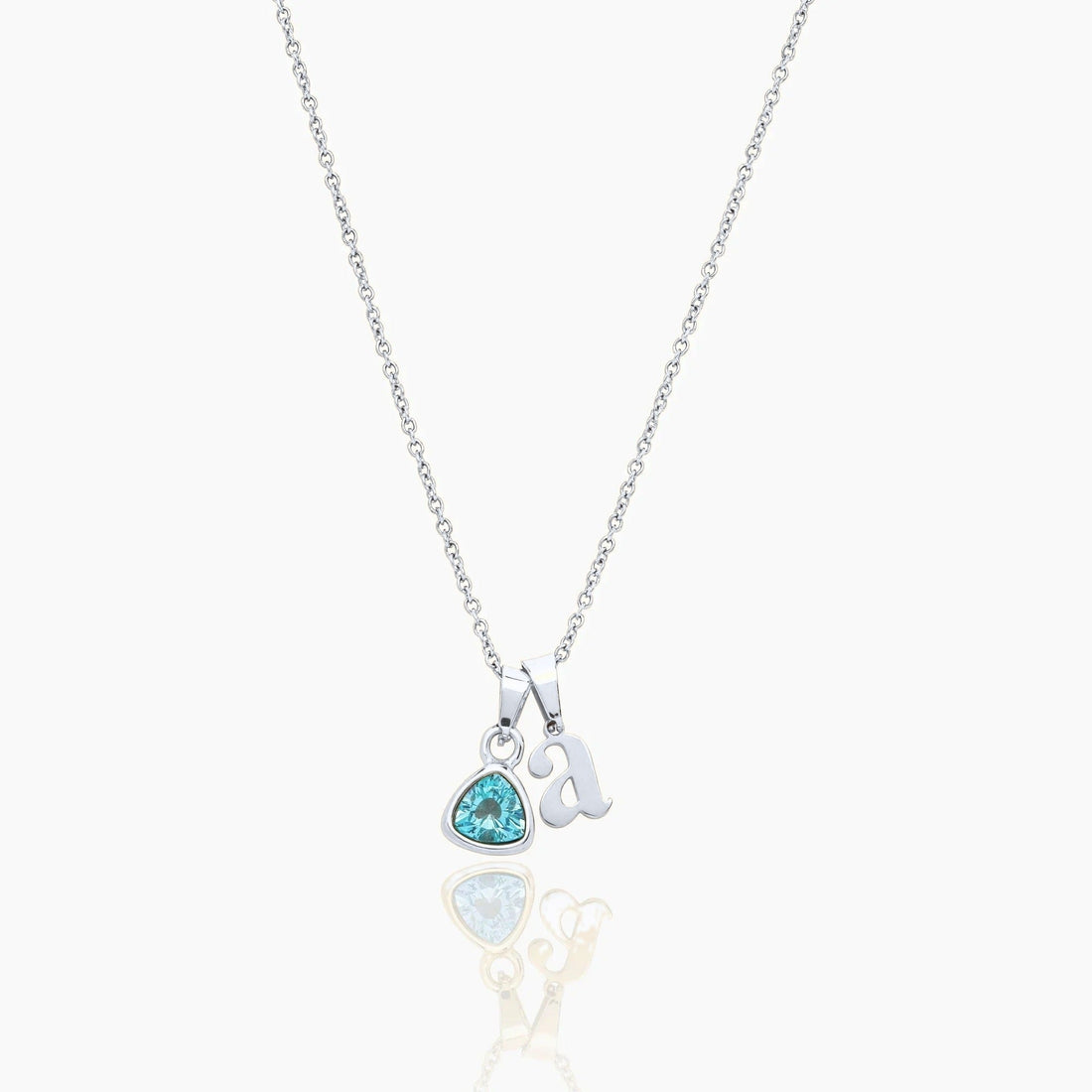 By Heart Initial and Birthstone Necklace