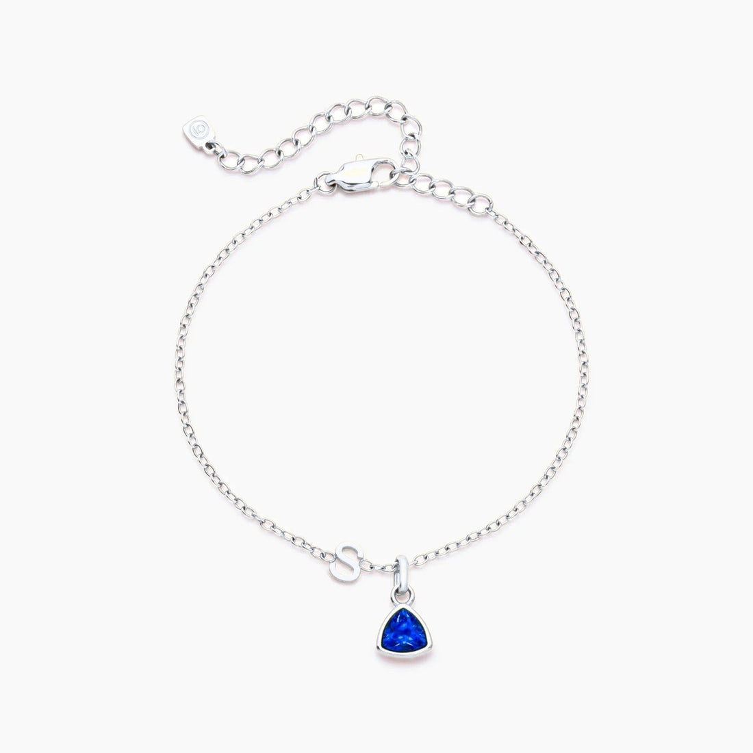 Charm Bracelet with Initial and Birthstone